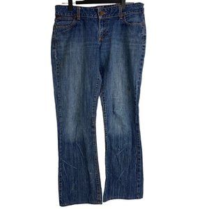 Wrangler Jeans Womens 11/12 Blue Denim Pants Low Rise Boot Cut Premium Patch